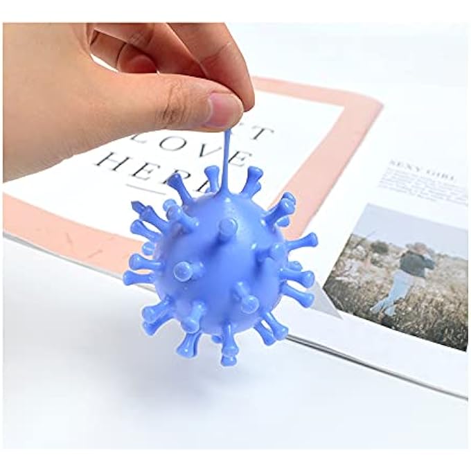 Carykon 8 PCS Strange New Vent Toy Virus Ball TPR Decompression Vent Beads Hand Pinched Ball - Image 5