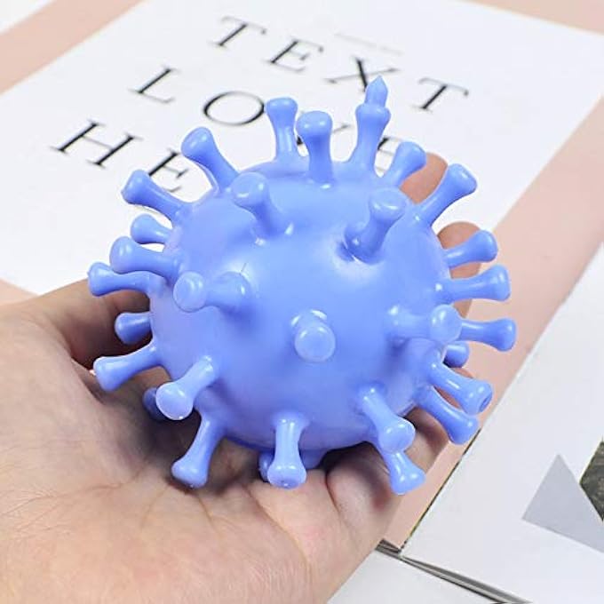 Carykon 8 PCS Strange New Vent Toy Virus Ball TPR Decompression Vent Beads Hand Pinched Ball - Image 4