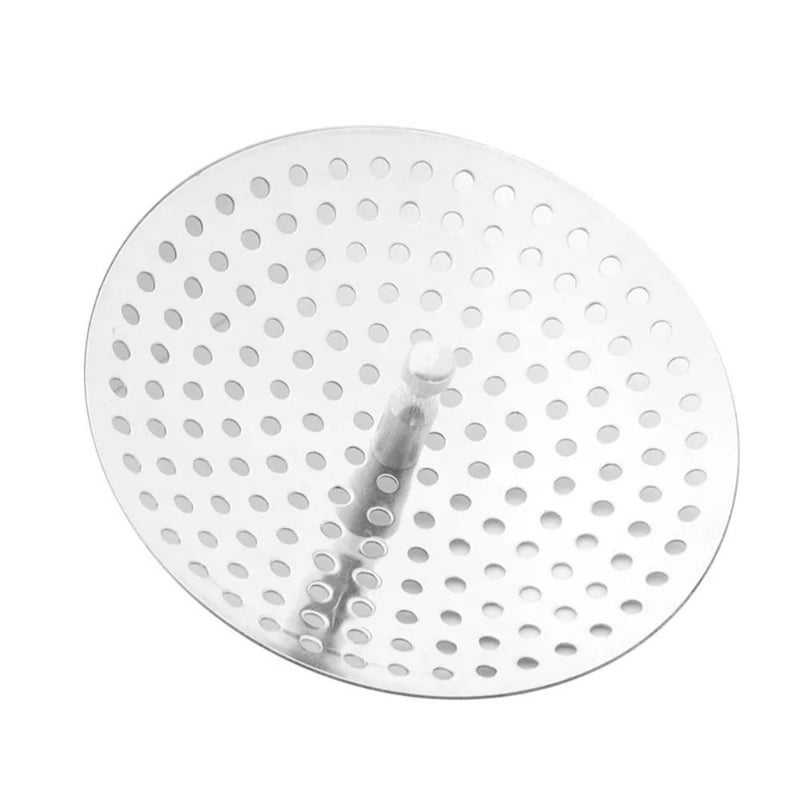 Silvery 2pcs Stainless Steel Sink Strainer Multi Purpose Drain Filter for Kitchen Bathroom Hair Catcher - Image 5