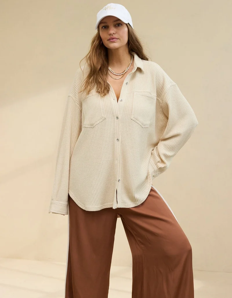 Aerie Aerie Anytime Fave Waffle Shirt