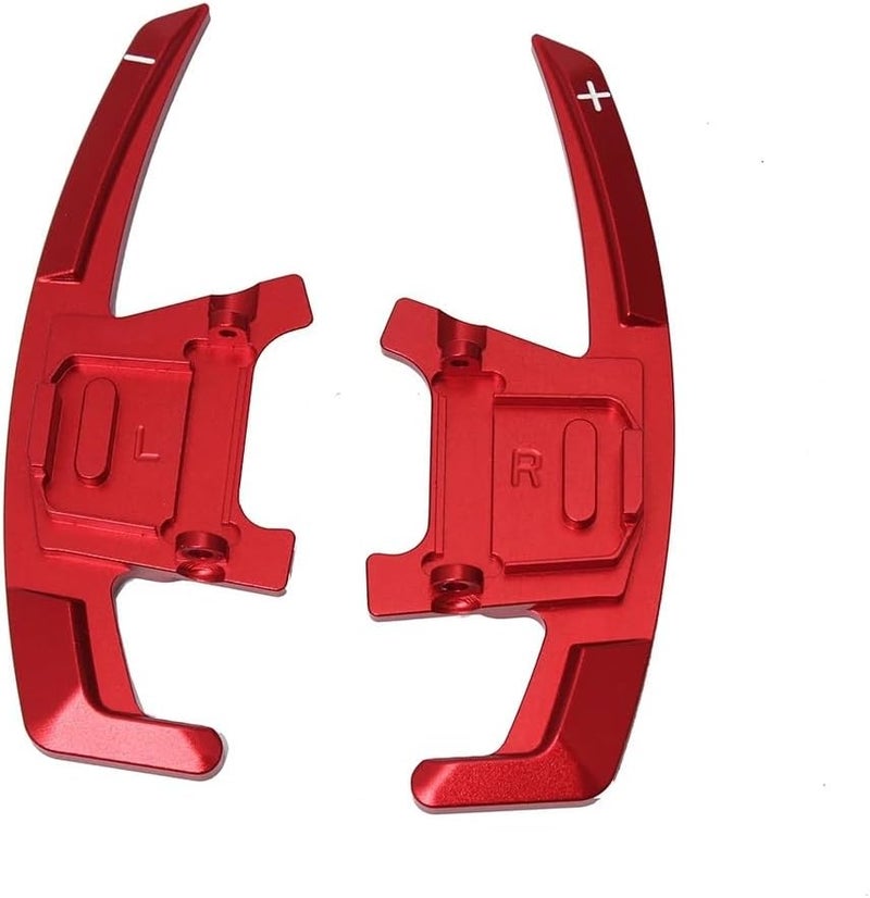 Paddle Shift Extensions Compatible with for Golf 7 for GTI R for GTD 2014 2015 2016 2017 2018 2019 Car Steering Wheel Paddle Extend Shifter Metal Shift Gear Paddle Extension(Red) - Image 3
