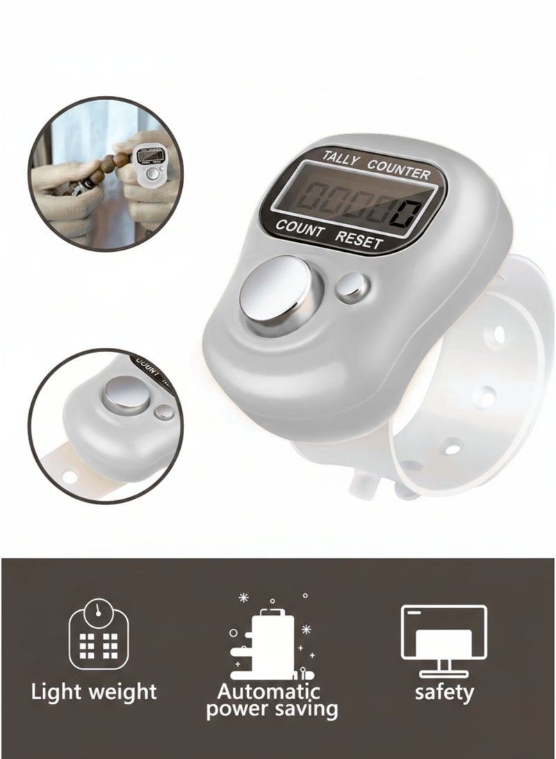 3pcs Digital Tasbih Counter with LCD Display u0026 Adjustable Finger Strap – Electronic Zikr u0026 Tally Clicker - Image 2