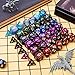 PUGED DND Dice Set 42 Pcs Polyhedral Dungeons and Dragons Rolling Dice for DD RPG MTG Table Games Dice Bulk with Colorful Drawstring Bags and Dice Tray Star - Image 4