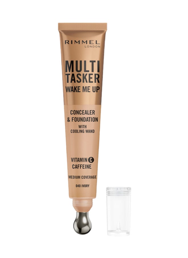 Multi-Tasker Wake Me Up Concealer & Foundation - 40 - Ivory, 20ml