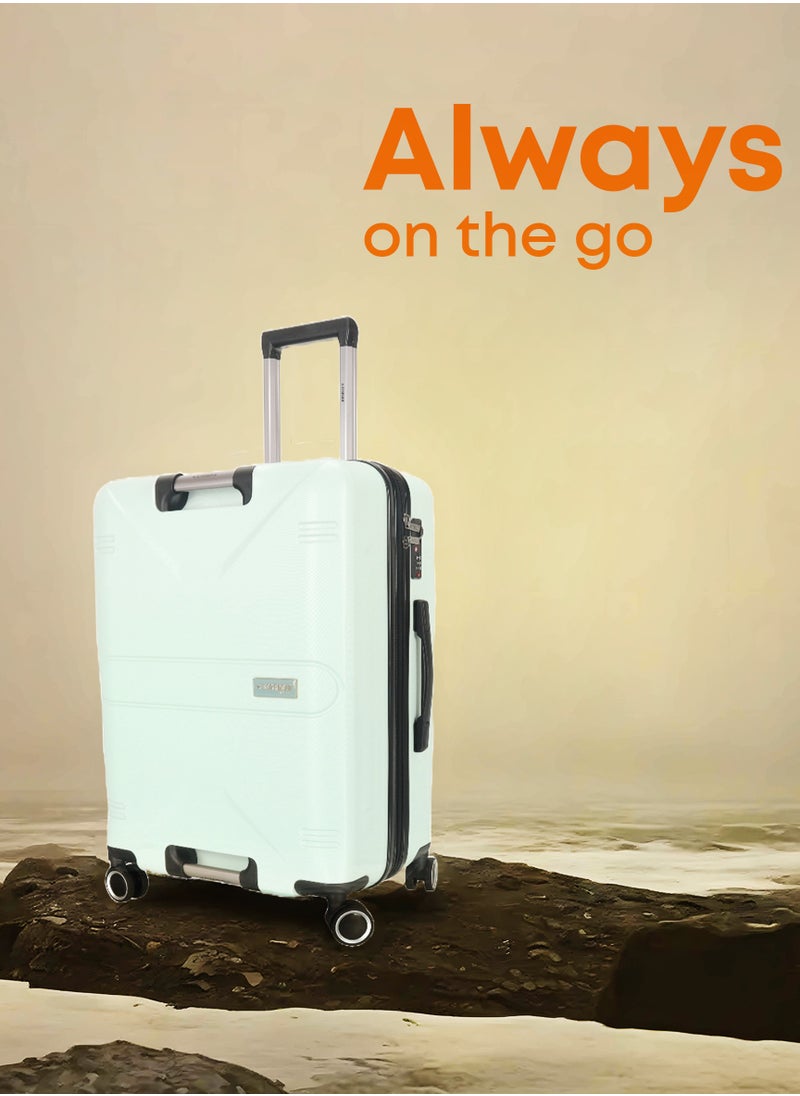 Trolley Luggage Set of 3 PCS TPC Hard Side Spinner Wheels with TSA Lock