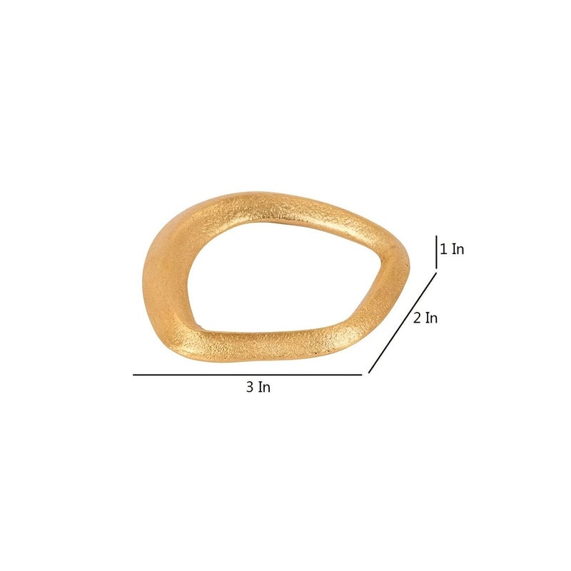 Black Irregular Creative Ring Napkin Holders 4pcs for Western Dining - Image 4