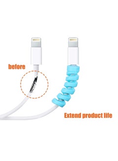 Shopsdash Spiral Cable Protector for Toyota Urban Cruiser Hyryder S Hybrid Cable Saver Charging Cord Protective Universal Earphones Cable Cover 4 Pieces Set 1 Mix Colour H238  - Image 3