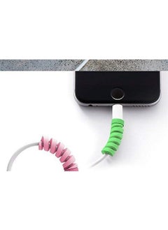 Shopsdash Spiral Cable Protector for Toyota Urban Cruiser Hyryder S Hybrid Cable Saver Charging Cord Protective Universal Earphones Cable Cover 4 Pieces Set 1 Mix Colour H238  - Image 5