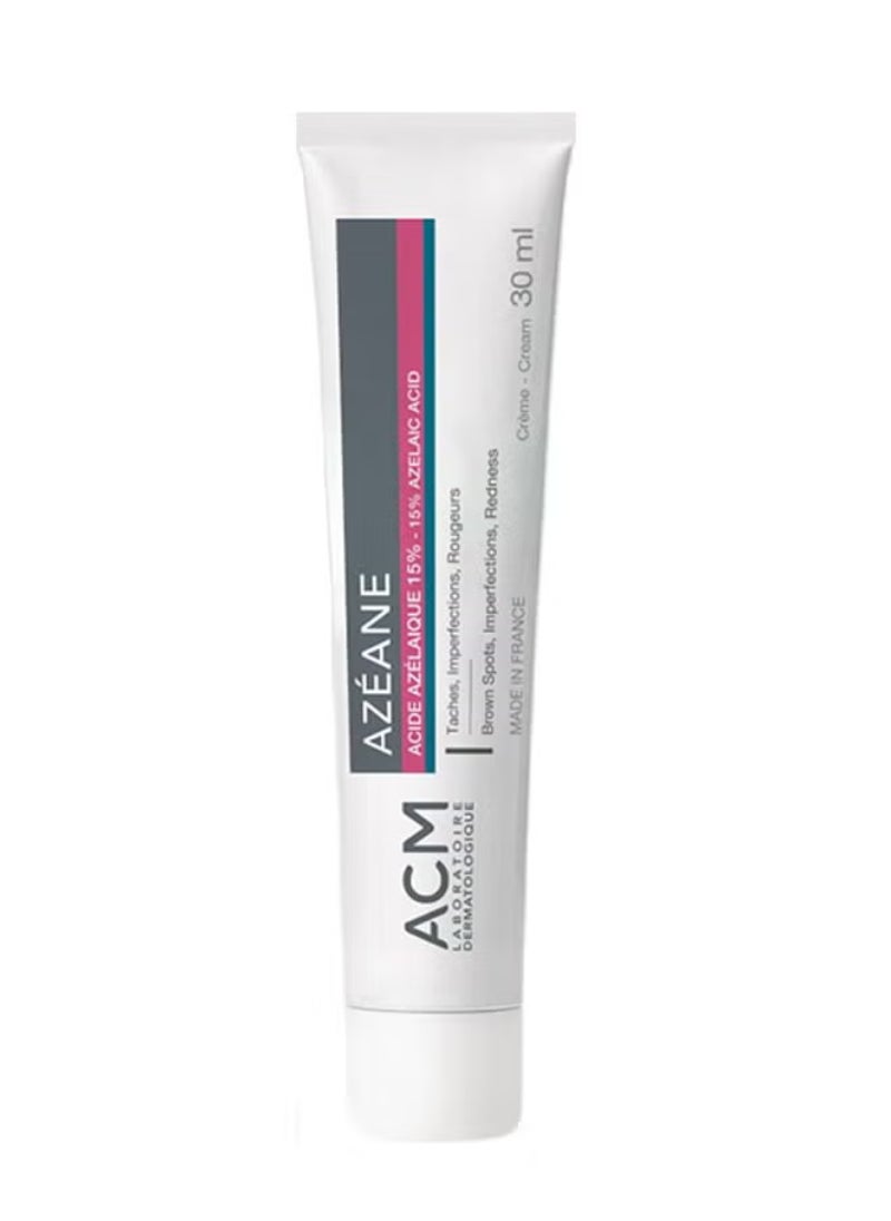 AMC Azeane Acide Azelaique 15% Azelaic Acid Creme, Taches, Imperfections, Rougeurs, Reduce Brown Spots, Imperfections, Redness, 30ml  - Image 1