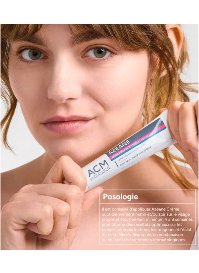 AMC Azeane Acide Azelaique 15% Azelaic Acid Creme, Taches, Imperfections, Rougeurs, Reduce Brown Spots, Imperfections, Redness, 30ml  - Image 3
