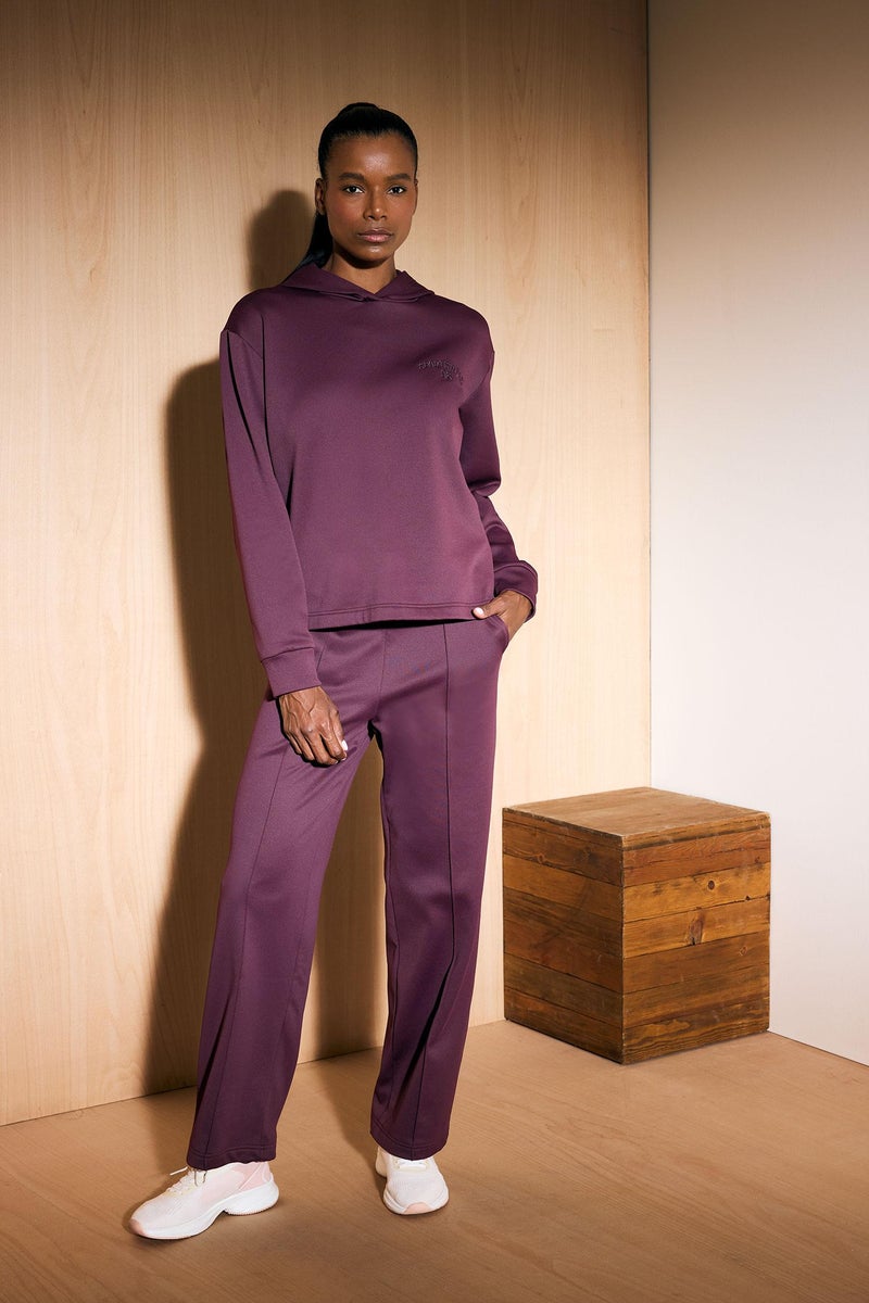 DeFacto Red Woman DeFactoFit Standard Fit Hooded Printed Sports Sweatshirt Casual - Image 2