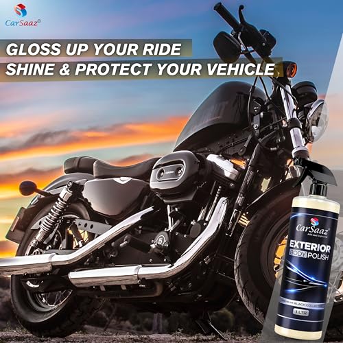 CAR SAAZ Exterior Body Polish 1 Ltr with Applicator Pad & Microfiber Cloth | Car & Bike Polish | Premium Polish & Protectant for Vehicle Exterior | Clean, Protect & Restore Surfaces Shine (Pack of 3) - Image 5