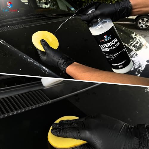 CAR SAAZ Exterior Body Polish 1 Ltr with Applicator Pad & Microfiber Cloth | Car & Bike Polish | Premium Polish & Protectant for Vehicle Exterior | Clean, Protect & Restore Surfaces Shine (Pack of 3) - Image 2