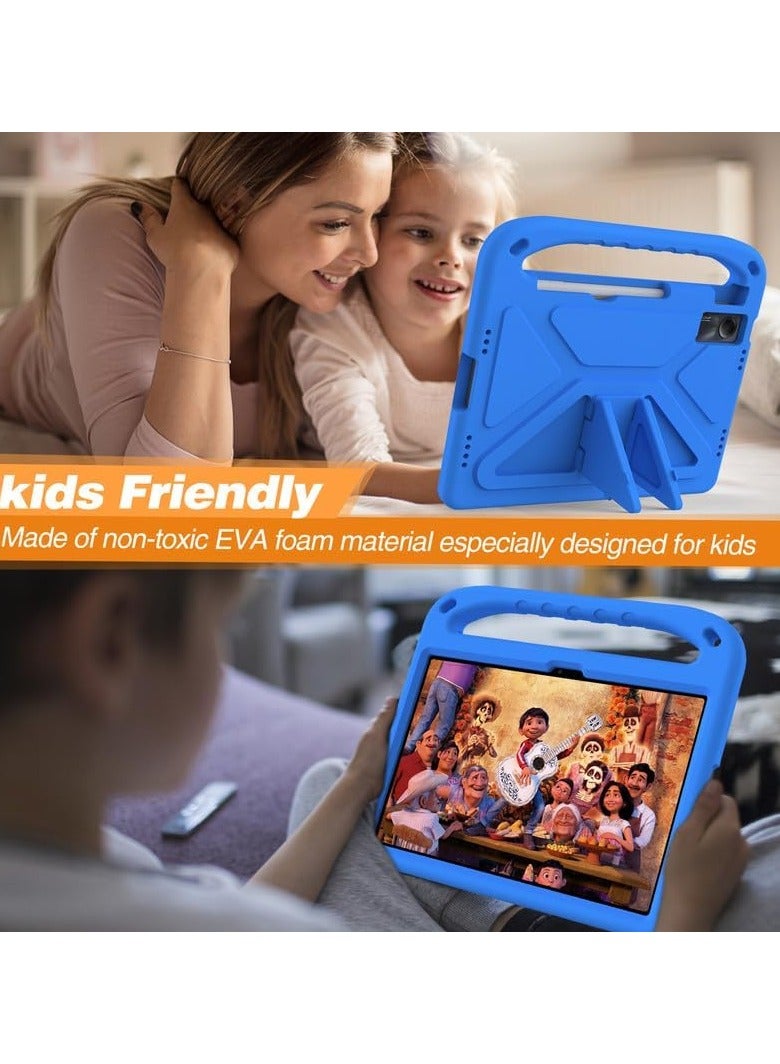 VKL Kids Case For Xiaomi Redmi Pad SE 11-Inch (2023), EVA Foam Lightweight Shockproof Duarable, Tablet Cover with Handle Stand Case For Children Firendly, Blue - Image 4