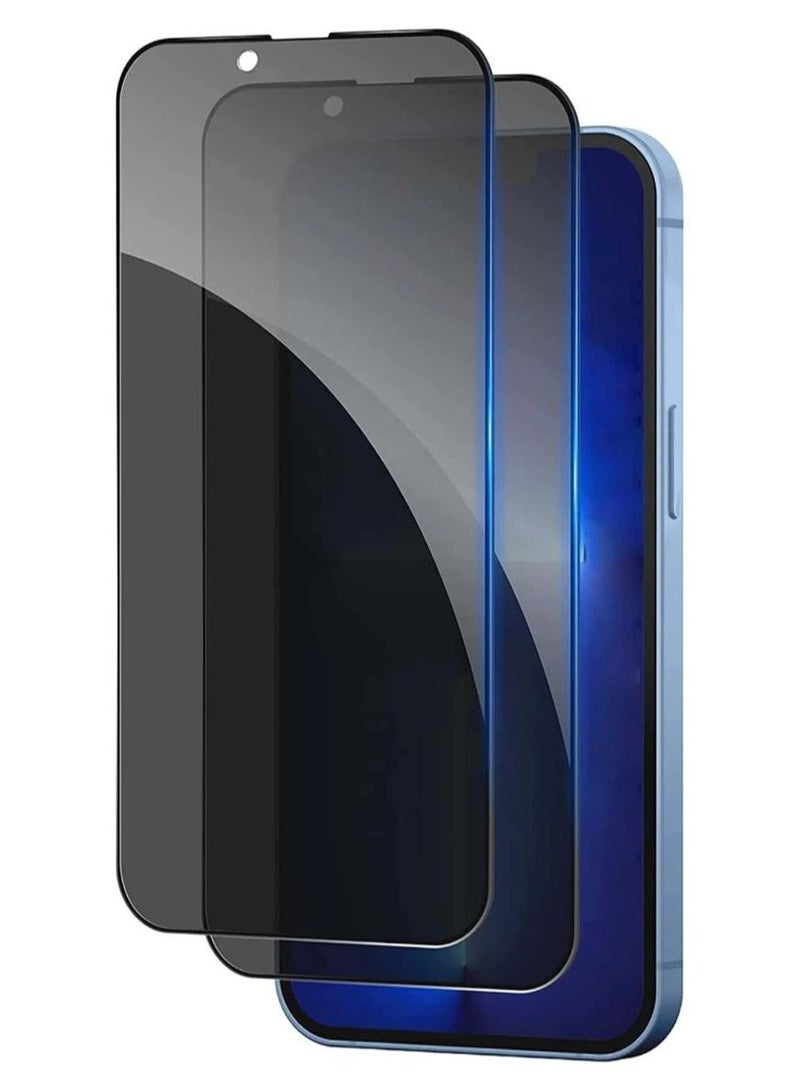 OMAKSS [2-Pack] Privacy Screen Protector for iPhone 15 Pro Max (6.69inch),Edge to Edge Protection Full Cover Private Anti-Spy Case-Friendly Curved - Image 1