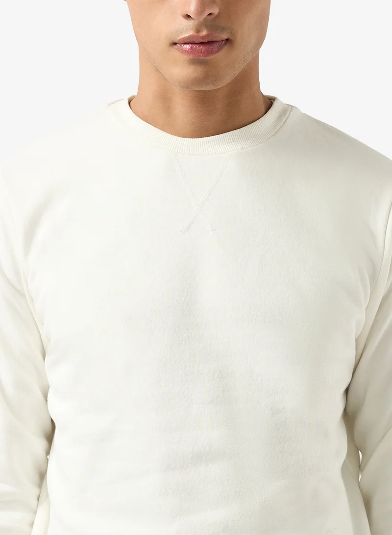 BRAVE SOUL Ribbed Crew Neck Sweatshirt