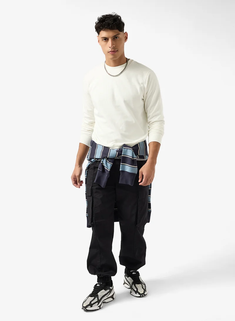 BRAVE SOUL Ribbed Crew Neck Sweatshirt