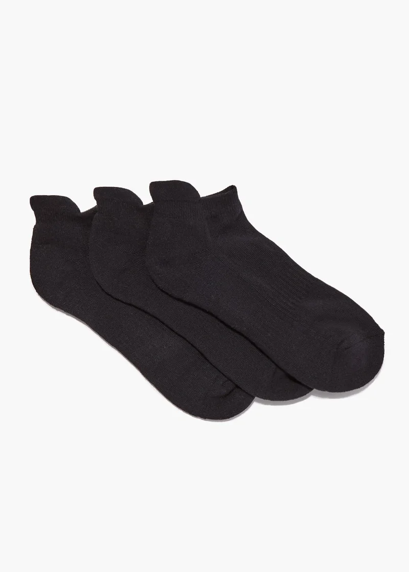 Matalan 3 Pack Black Blistereze Socks