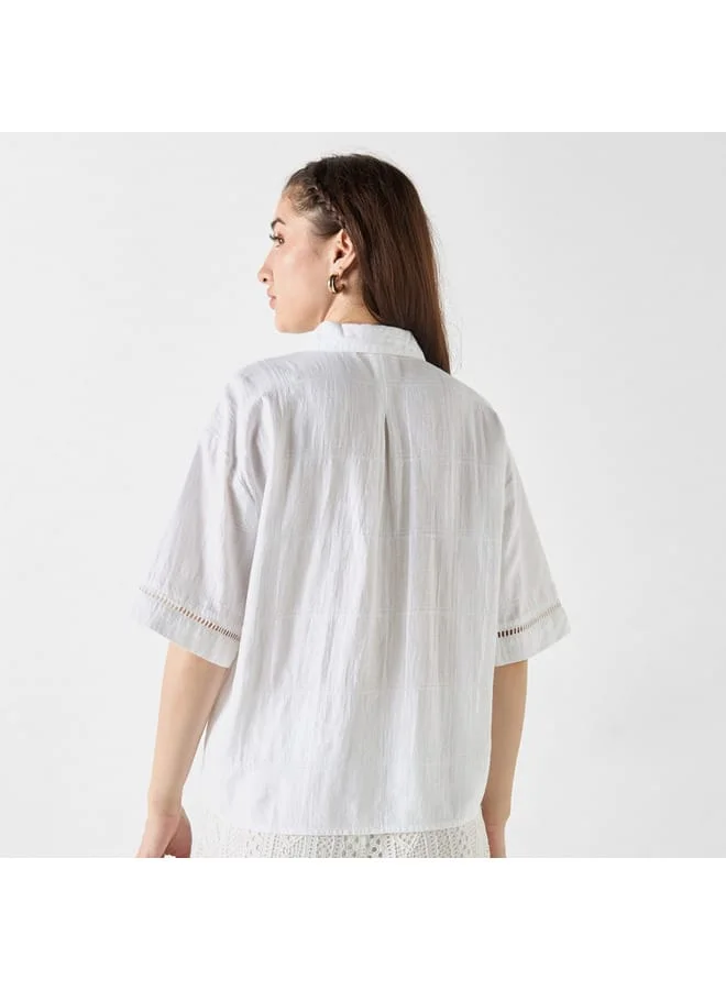 Lee Cooper Lee Cooper Embroidered Shirt with Short Sleeves