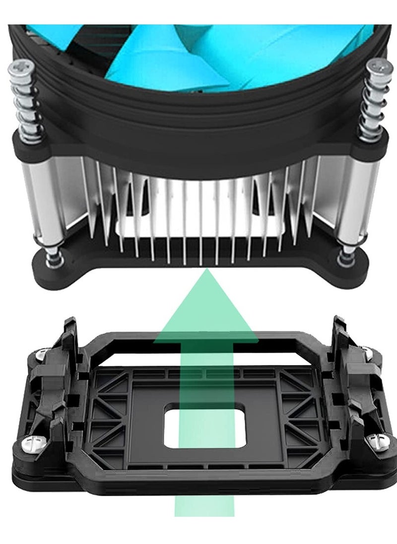 Excefore - 5 PCS CPU Fan Bracket Base for AM2 AM3, Outstanding CPU Cooler Retention Bracket, Black Motherboard Heatsink Fan Stand, Suitabel for AMD AM2 AM3 - Image 1