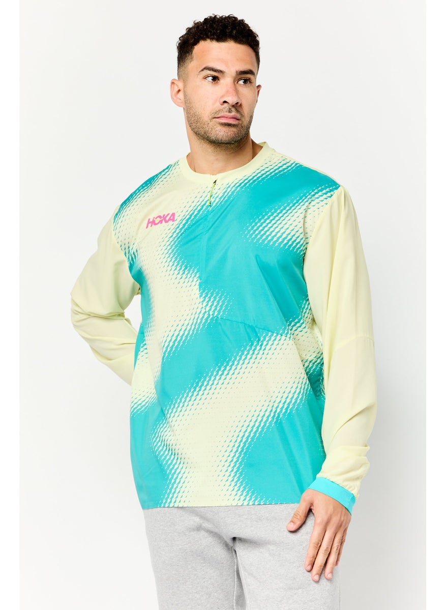 Hoka Men Sportswear Fit Long Sleeve Training Wind Shell Jacket, Multicolor  - Image 1