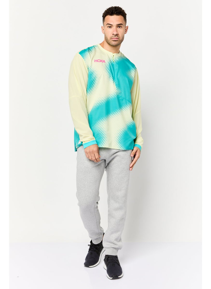 Hoka Men Sportswear Fit Long Sleeve Training Wind Shell Jacket, Multicolor  - Image 4