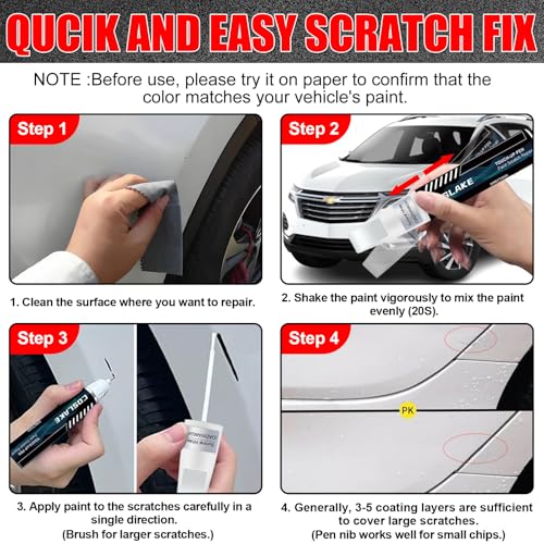 COSLAKE Car Touch Up Paint(Titanium Rush Metallic(G6M/WA618G)) for GMC, Car Paint Scratch Repair Kit, Quick & Easy Solution to Repair, 2 in 1 Scratch Remover Pen with Color-Matched - Image 5