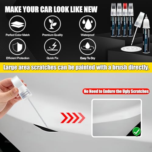 COSLAKE Car Touch Up Paint(Titanium Rush Metallic(G6M/WA618G)) for GMC, Car Paint Scratch Repair Kit, Quick & Easy Solution to Repair, 2 in 1 Scratch Remover Pen with Color-Matched - Image 4
