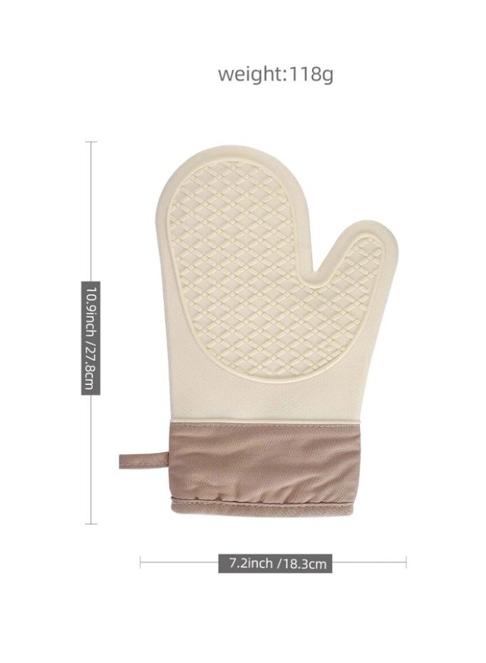 Heat Resistant up to 220°C Silicone Oven Gloves with Soft Lining Good Grip Easy to Clean Oven Gloves for Cooking and BBQ Only 1 Piece  - Image 3