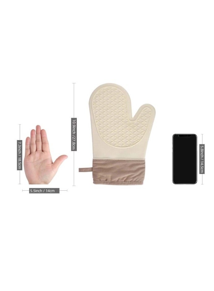 Heat Resistant up to 220°C Silicone Oven Gloves with Soft Lining Good Grip Easy to Clean Oven Gloves for Cooking and BBQ Only 1 Piece  - Image 4
