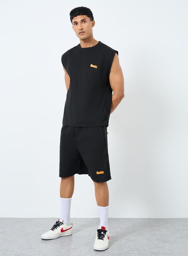 ستايلي طقم ستايلي رجالي سادة مقاس كبير تانك وشورت - Image 2