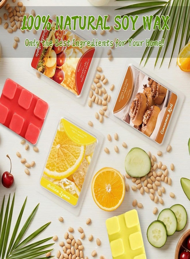 SCENTORINI Wax Melts, 6 Pack Summer Scented Wax Cubes, Soy Candle Wax Tarts for Wax Warmers, Sicilian Lemon, Golden Apple, Vanilla Cake, Cinnamon Roll, Salted Caramel Cream, Marshmallow Dreams - Image 4