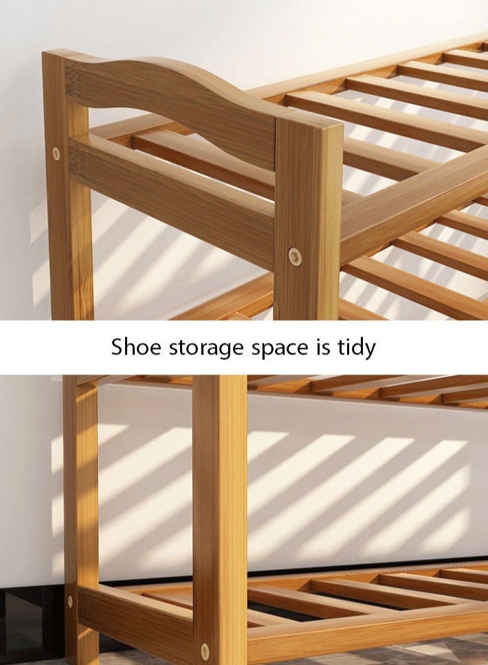 dida-cosmos Simple Storage Multi-Layer Home Shoe Rack, 5-Layer Bamboo Storage Rack, 60 x 25 x 85cm - Image 3