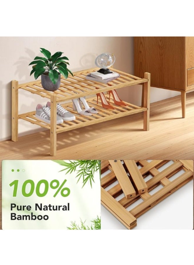 dida-cosmos Simple Storage Multi-Layer Home Shoe Rack, 5-Layer Bamboo Storage Rack, 60 x 25 x 85cm - Image 4
