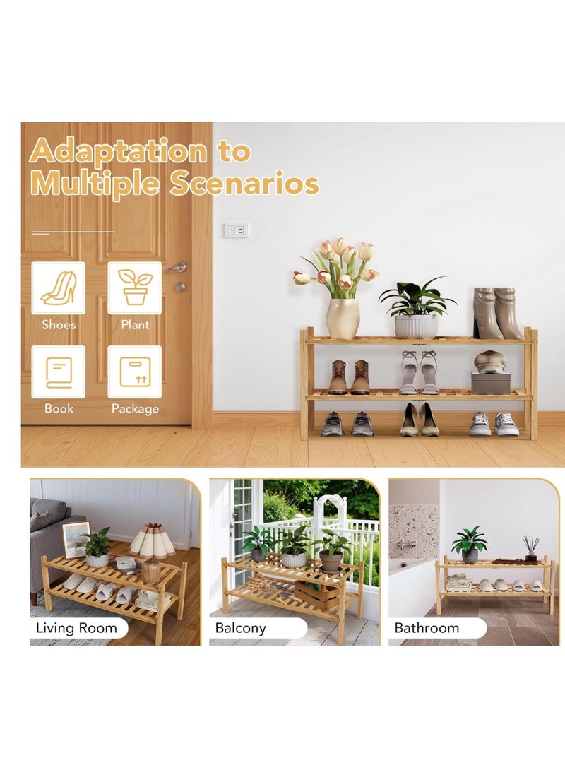 dida-cosmos Simple Storage Multi-Layer Home Shoe Rack, 5-Layer Bamboo Storage Rack, 60 x 25 x 85cm - Image 5