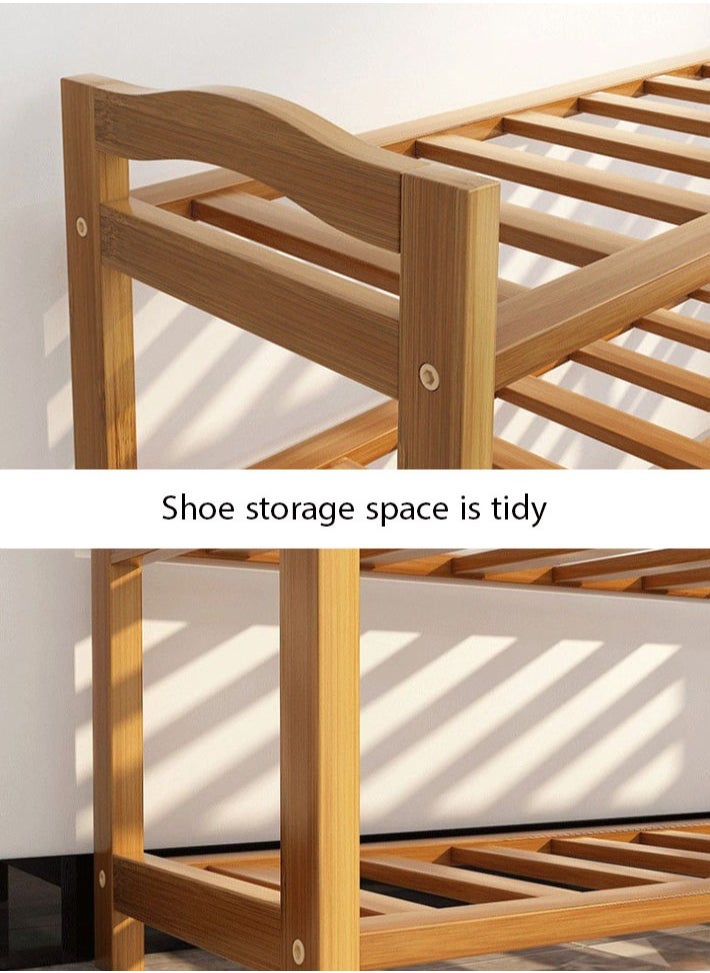 dida-cosmos - Simple Storage Multi-Layer Home Shoe Rack, 5-Layer Bamboo Storage Rack, 60 x 25 x 85cm - Image 1