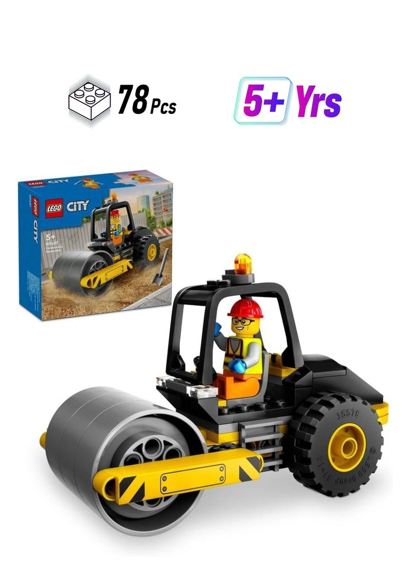 LEGO LEGO City Construction Streamroller 60401 Building Blocks (78 Pieces)  - Image 1