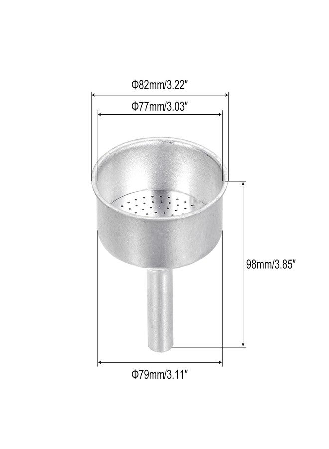 ميكسينيتي فلتر قمع ألومنيوم بديل من ميكانيكسي، 82×79×98 مم، فضي اللون، مناسب لماكينات صنع قهوة الموكا سعة 12 كوبًا - Image 2