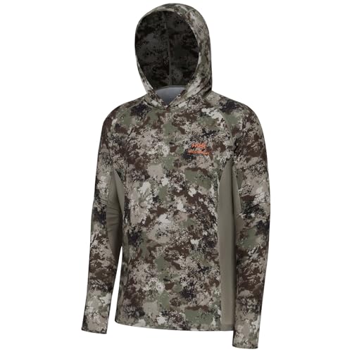 BASSDASH Mens UPF 50 Lightweight Hunting Camo Hoodie Quick Dry Performance Long Sleeve Fishing Shirt with Hood FS30M - Image 1