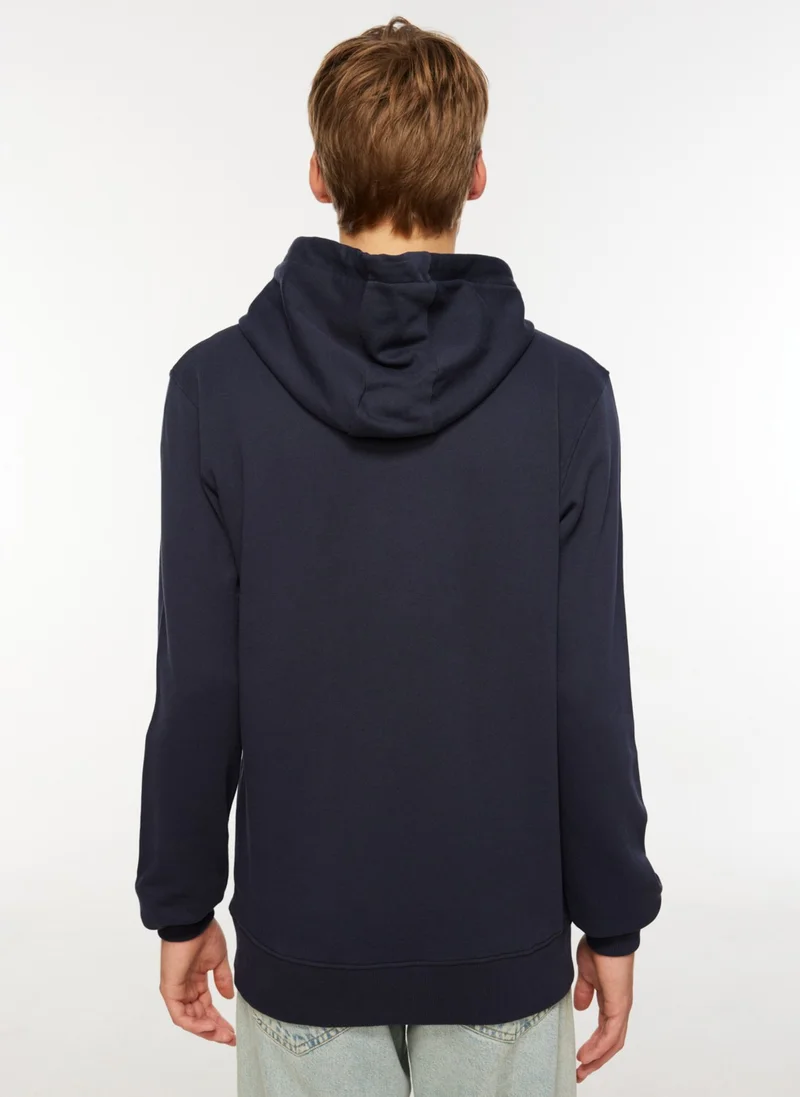 جاك ولفسكن Tommy Hoody Navy Blue Men's Hooded Sweatshirt 1000003TR