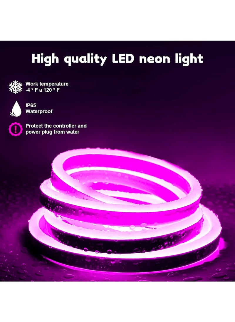 Generic - 20ft/6M LED Neon Rope Lights, RGB Rope Lights Waterproof, Music Sync, Smart Wi-Fi App Control Works with Alexa, Google Assistant, DIY Design Neon Lights for Bedroom Gaming Room Wall Decor - Image 1