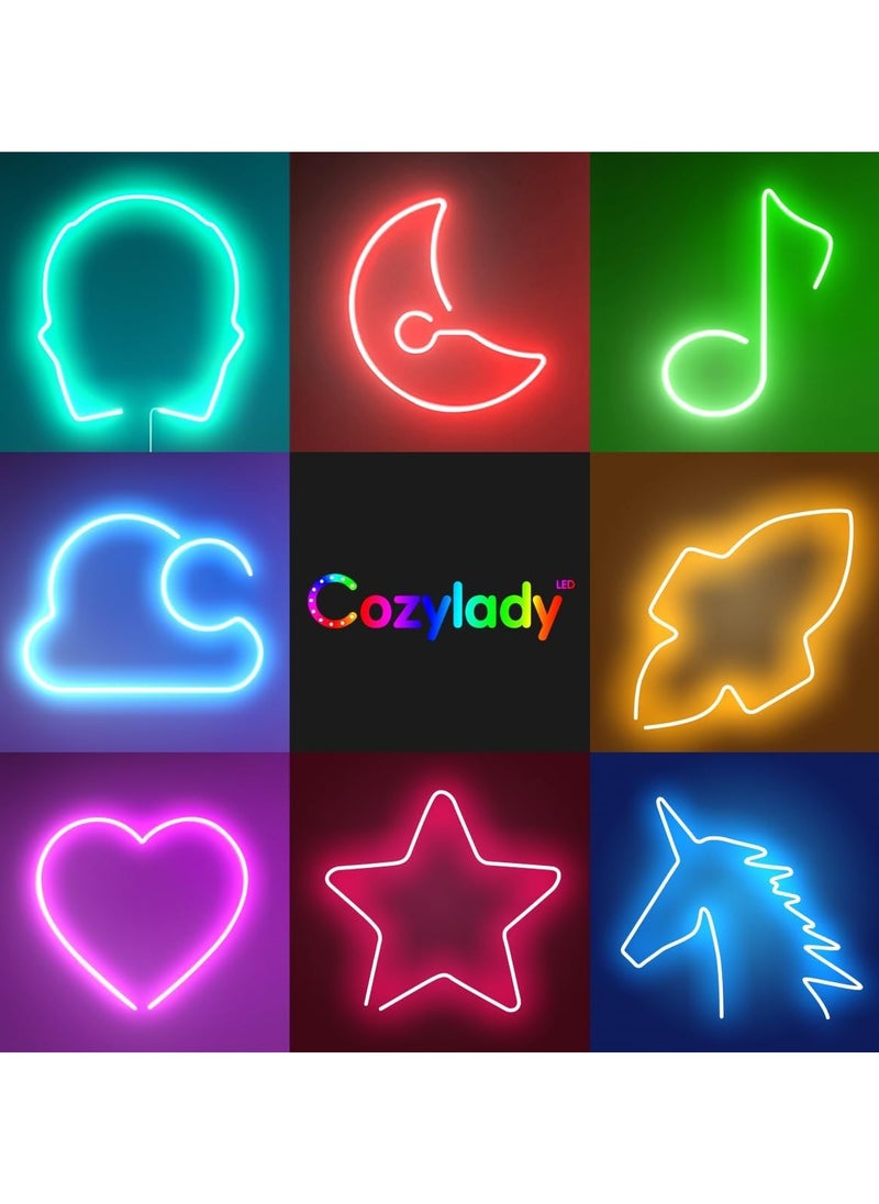 Generic - 20ft/6M LED Neon Rope Lights, RGB Rope Lights Waterproof, Music Sync, Smart Wi-Fi App Control Works with Alexa, Google Assistant, DIY Design Neon Lights for Bedroom Gaming Room Wall Decor - Image 1