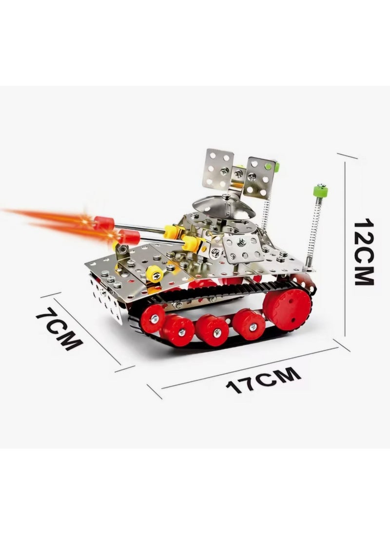 193 - Piece Metal Meccano Puzzle Kit – 3D Vehicle Building Blocks & Puzzles, IQ Challenge STEM Construction Set for Kids Ages 8+ | Educational DIY Engineering Toy  - Image 2