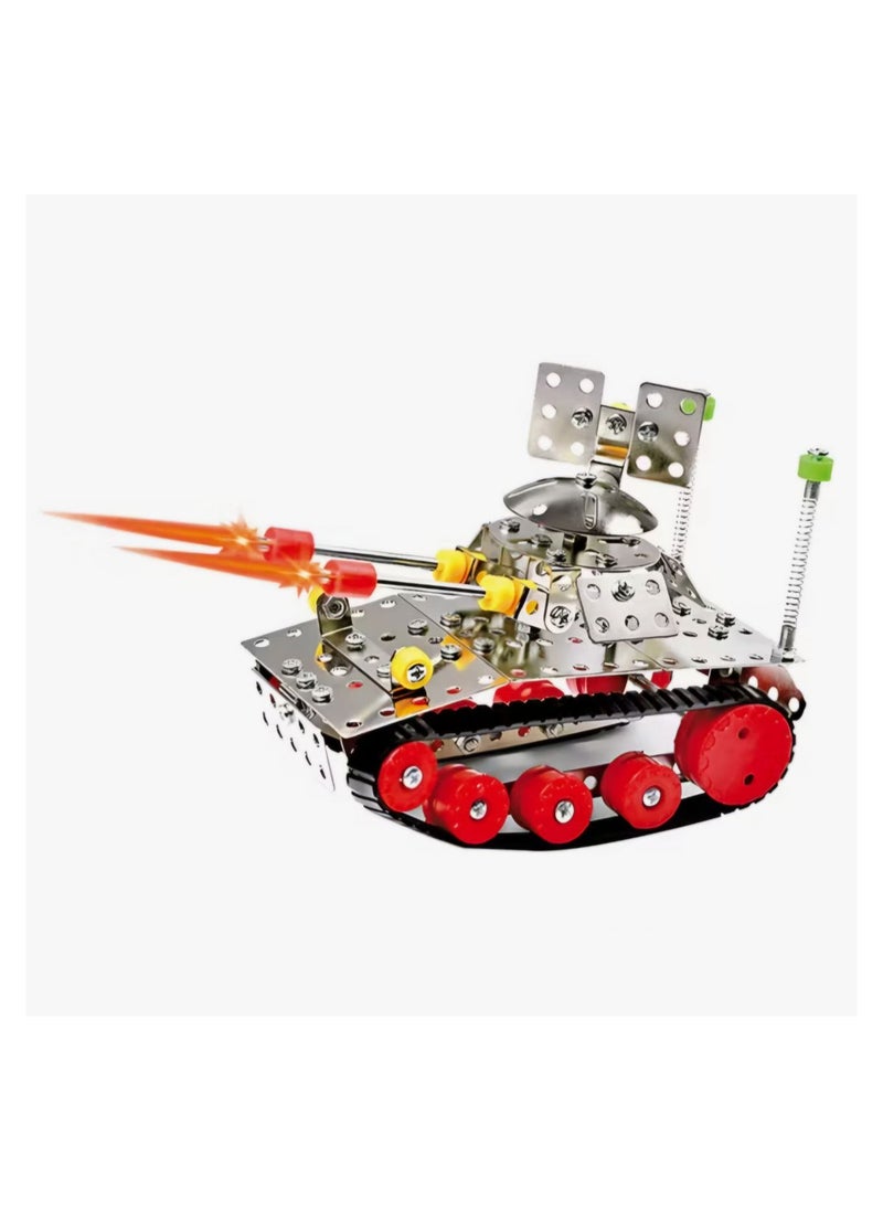 193 - Piece Metal Meccano Puzzle Kit – 3D Vehicle Building Blocks & Puzzles, IQ Challenge STEM Construction Set for Kids Ages 8+ | Educational DIY Engineering Toy  - Image 3