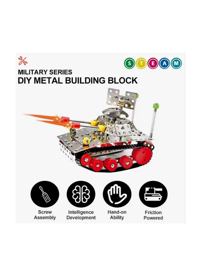 193 - Piece Metal Meccano Puzzle Kit – 3D Vehicle Building Blocks & Puzzles, IQ Challenge STEM Construction Set for Kids Ages 8+ | Educational DIY Engineering Toy  - Image 4