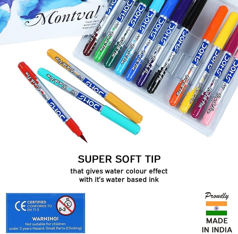 DOMS Brush Pens 13Pcs With Blender Brush Pen 8137 - Image 3