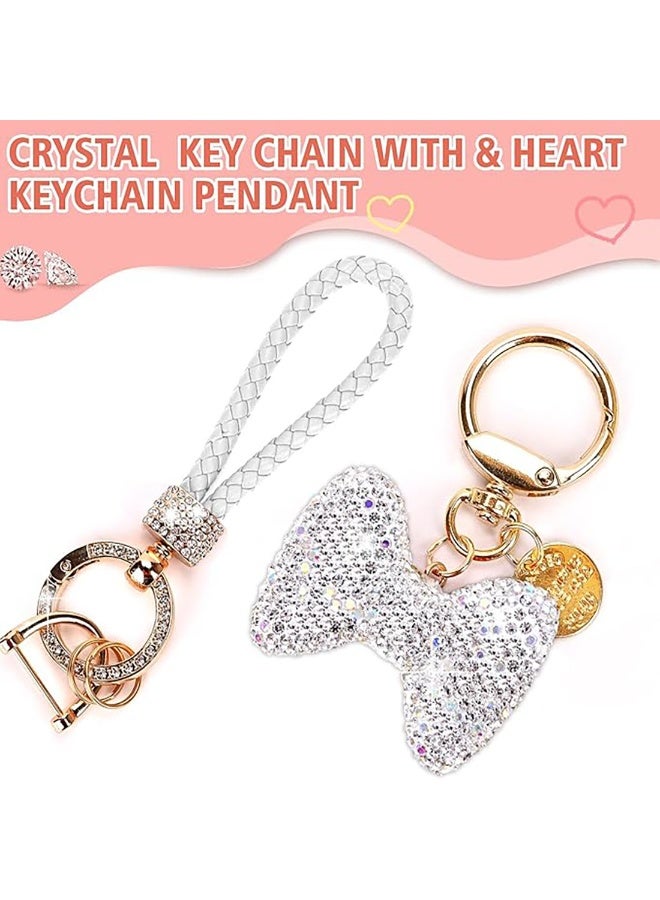 موثوقية التنبؤ سلسلة مفاتيح السيارة للنساء مع سلسلة مفاتيح لطيفة على شكل عقدة من حجر الراين لفتاة لطيفة وهدية شخصية - Image 2