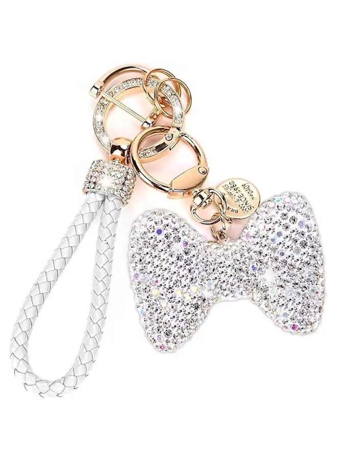 موثوقية التنبؤ سلسلة مفاتيح السيارة للنساء مع سلسلة مفاتيح لطيفة على شكل عقدة من حجر الراين لفتاة لطيفة وهدية شخصية - Image 1