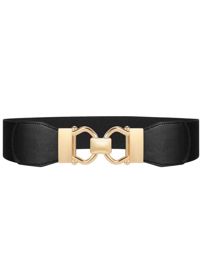 Women'S Elastic Wide Waist Belt For Dress Stretchy Leather Cinch Belt With Gold Buckle - pzsku/Z2AEC3957FF39BF6ABE23Z/45/_/1718301557/6aa801f9-e374-4d65-ba49-cada1364f661