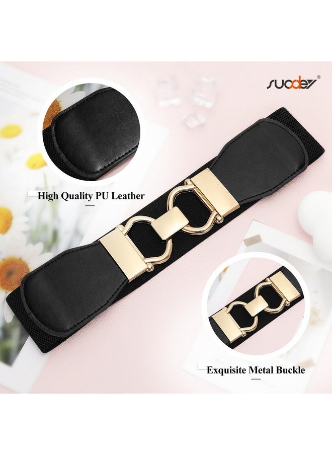 Women'S Elastic Wide Waist Belt For Dress Stretchy Leather Cinch Belt With Gold Buckle - pzsku/Z2AEC3957FF39BF6ABE23Z/45/_/1718301589/23269ac3-733e-4b7b-8e29-80c37acd54c3